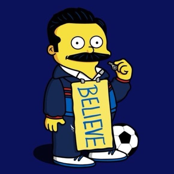 Lasso Special! Simpsons-style Ted Lasso T-shirt by Raffiti Size Small 16x26 - Picture 4 of 6